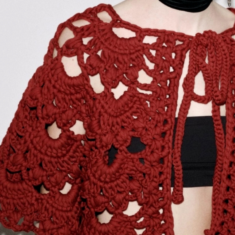 Zara CROCHET Cardigan - Picture 4 of 8